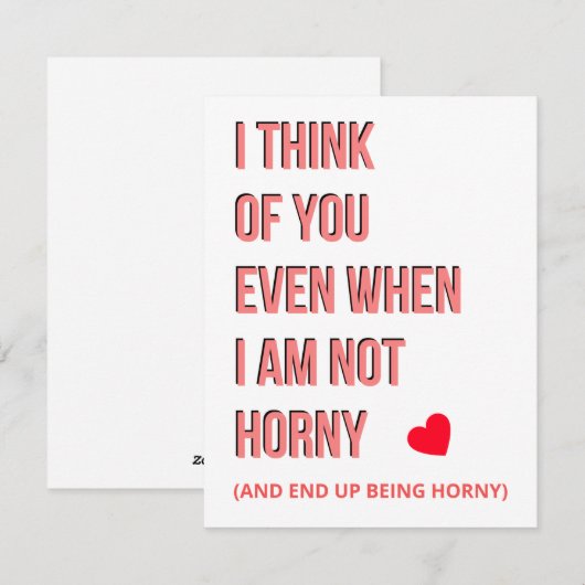 Funny Adult Naughty Valentijns Card & Gifts Feestdagenkaart (Voorkant / Achterkant)