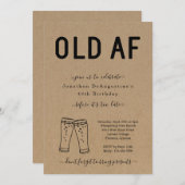 Funny Adult OLD Birthday Kaart (Voorkant / Achterkant)