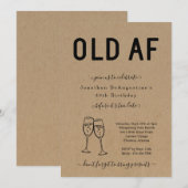 Funny Adult OLD Birthday Uitnodiging (Voorkant / Achterkant)