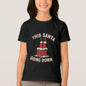 Funny Adult Santa Loves Going Down Christmas Humor Tri-Blend Shirt (Voorkant)