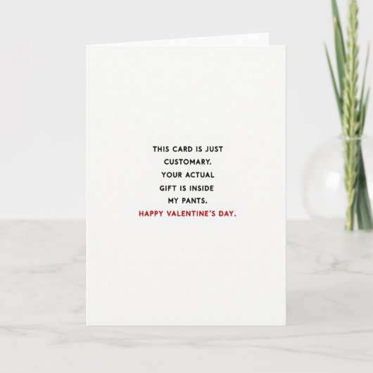 Funny Adult Valentines Gift Card Kaart (Voorkant)