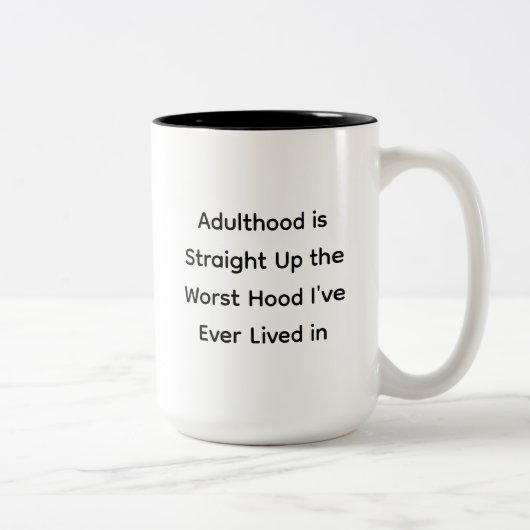Funny Adulthood Humor Gezegde Gift Christmas Gag Tweekleurige Koffiemok (Rechts)
