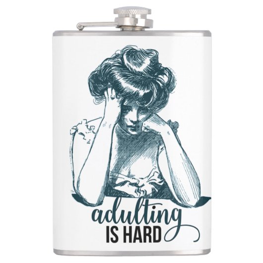 Funny Adulting is hard  Gibson Girl Heupfles (Voorkant)