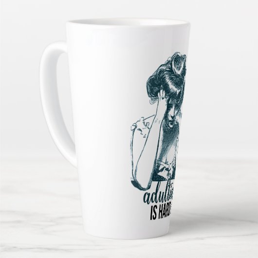 Funny Adulting is Hard Gibson Girl Latte Mok (Linkerhoek)