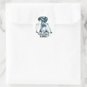 Funny Adulting is Hard Gibson Girl Ronde Sticker (Tas)