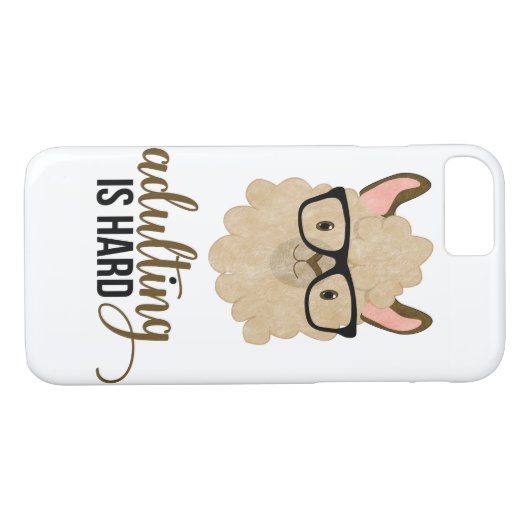 Funny Adulting is Hard Hipster Llama Case-Mate iPhone Case (Achterkant (Horizontaal))
