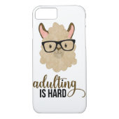 Funny Adulting is Hard Hipster Llama Case-Mate iPhone Case (Achterkant)