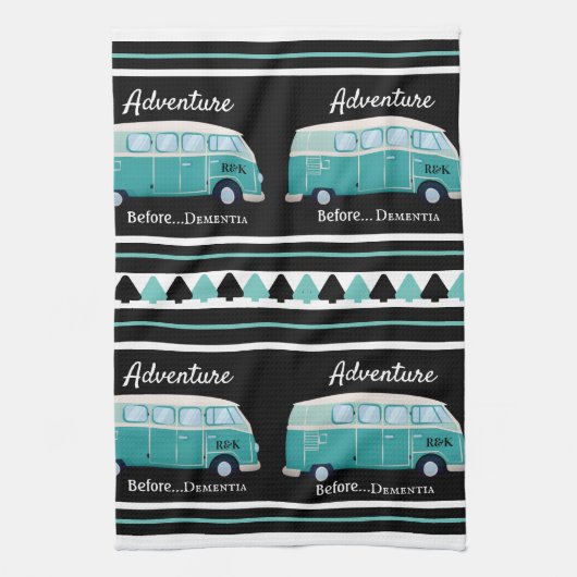 Funny "Adventure Before Dementia" persoonlijke kit Theedoek (Verticaal)