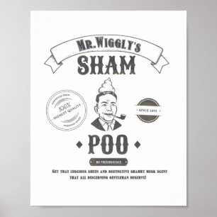Funny Advert - Mr Wiggly's Shampoo Poster