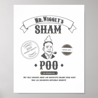 Funny  Advert - Mr Wiggly's Shampoo Poster