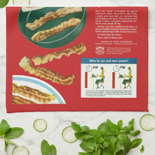 Funny Advertisement NOURISHING BACON Theedoek (Gevouwen)