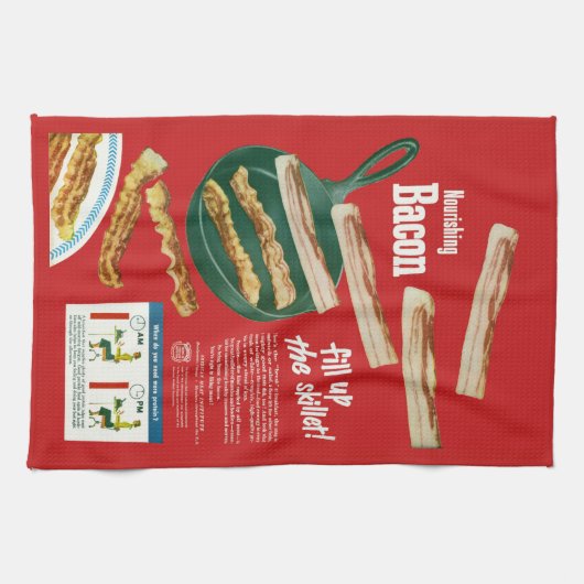 Funny  Advertisement NOURISHING BACON Theedoek (Horizontaal)