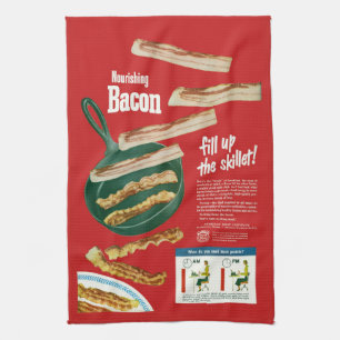 Funny  Advertisement NOURISHING BACON Theedoek