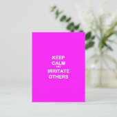 FUNNY ADVICE HOP CALM IRRITATE ANDERE LAUGHS WORD BRIEFKAART (Staand voorkant)