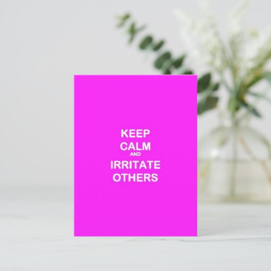 FUNNY ADVICE HOP CALM IRRITATE ANDERE LAUGHS WORD BRIEFKAART (Staand voorkant)