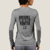 Funny Advisory: Wining Perited Tri-Blend Shirt (Achterkant)