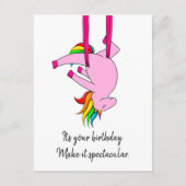 Funny Aerial Silks Unicorn Verjaardag Briefkaart (Voorkant)