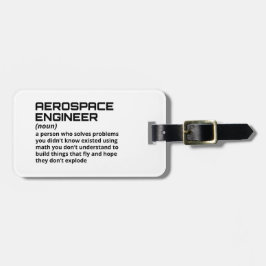 Funny Aerospace Engineer Definition Bagagelabel