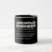 Funny Aerospace Engineer Definition Tweekleurige Koffiemok (Center)