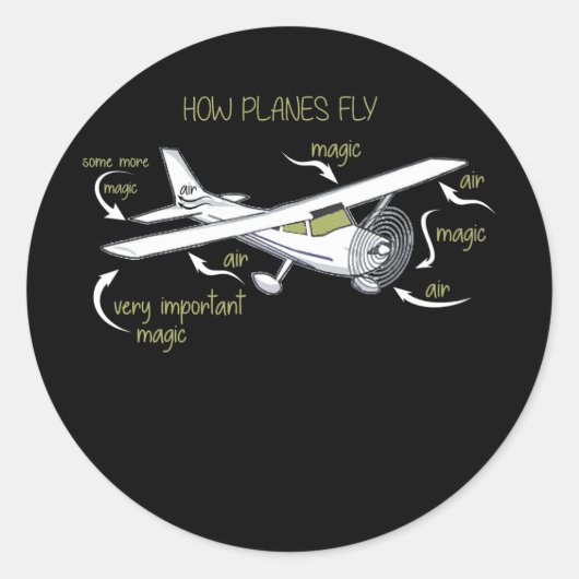 Funny Aerospace Engineer Engineering Gift how Ronde Sticker (Voorkant)