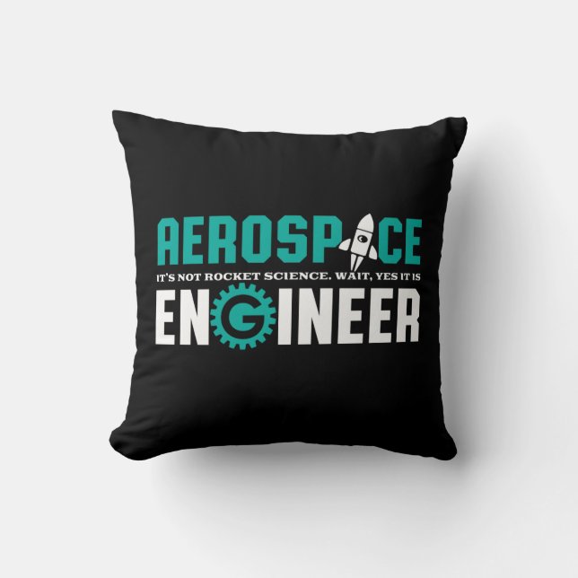 Funny Aerospace Engineering Het is Rocket Science Kussen (Voorkant)