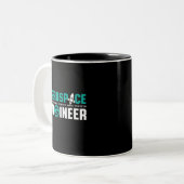 Funny Aerospace Engineering Het is Rocket Science Tweekleurige Koffiemok (Voorkant links)