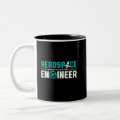 Funny Aerospace Engineering Het is Rocket Science Tweekleurige Koffiemok (Links)