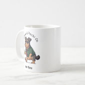 Funny Affenpinscher Dog Business Suit Coffee Koffiemok (Voorkant links)