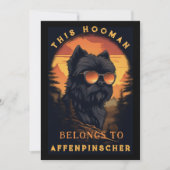 Funny Affenpinscher Dog Parent Personalized Aankondiging (Voorkant)