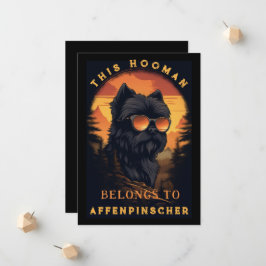 Funny Affenpinscher Dog Parent Personalized Aankondiging