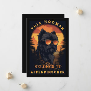 Funny Affenpinscher Dog Parent Personalized Aankondiging