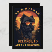 Funny Affenpinscher Dog Parent Personalized Aankondiging (Voorkant / Achterkant)