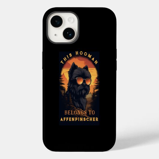 Funny Affenpinscher Dog Parent Personalized Case-Mate iPhone Case (Achterkant)