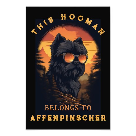Funny Affenpinscher Dog Parent Persoonlijke foto Foto Afdruk (Voorkant)