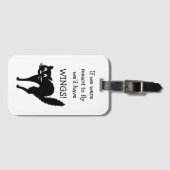 Funny Afraid van het vliegen Bagagelabel (Voorkant (horizontaal))