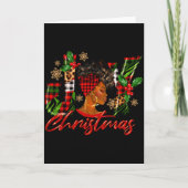 Funny African American Joy Christmas Black Woman A Kaart (Voorkant)