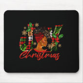 Funny African American Joy Christmas Black Woman A Muismat (Voorkant)