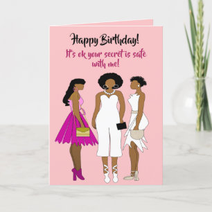 Funny African American Woman Birthday Kaart
