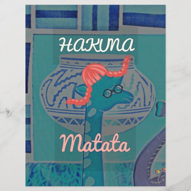 Funny African Giraffe Print (Voorkant)