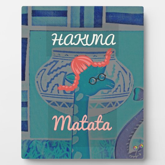 Funny African Giraffe Print Fotoplaat (Voorkant)