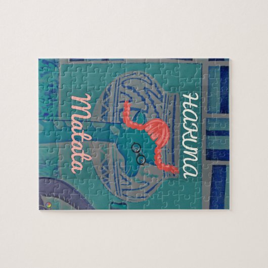 Funny African Giraffe Print Legpuzzel (Horizontaal)