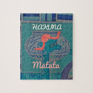 Funny African Giraffe Print Legpuzzel