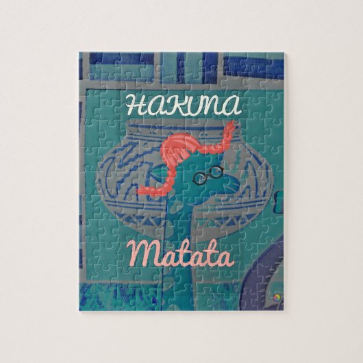 Funny African Giraffe Print Legpuzzel (Verticaal)