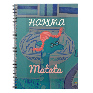 Funny African Giraffe Print Notitieboek