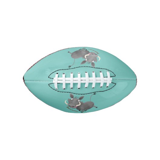 Funny african warthog pig cartoon american football (Voorkant)