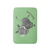 Funny african warthog pig cartoon badmat (Voorkant Verticaal)