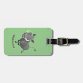 Funny african warthog pig cartoon bagagelabel (Voorkant horizontaal)