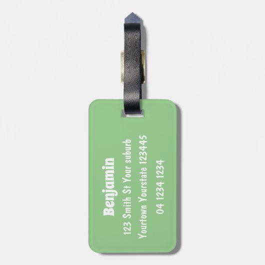 Funny african warthog pig cartoon bagagelabel (Achterkant verticaal)