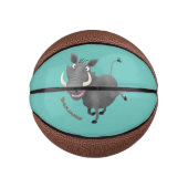 Funny african warthog pig cartoon basketbal (Voorkant)