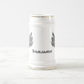 Funny african warthog pig cartoon bierpul (Center)